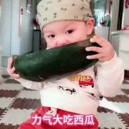 小朋友吃瓜的视频,小朋友欢乐吃瓜瞬间